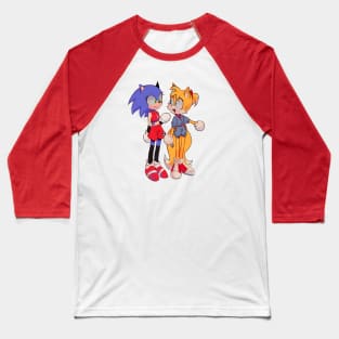 Sonic and Tails genderbend Baseball T-Shirt